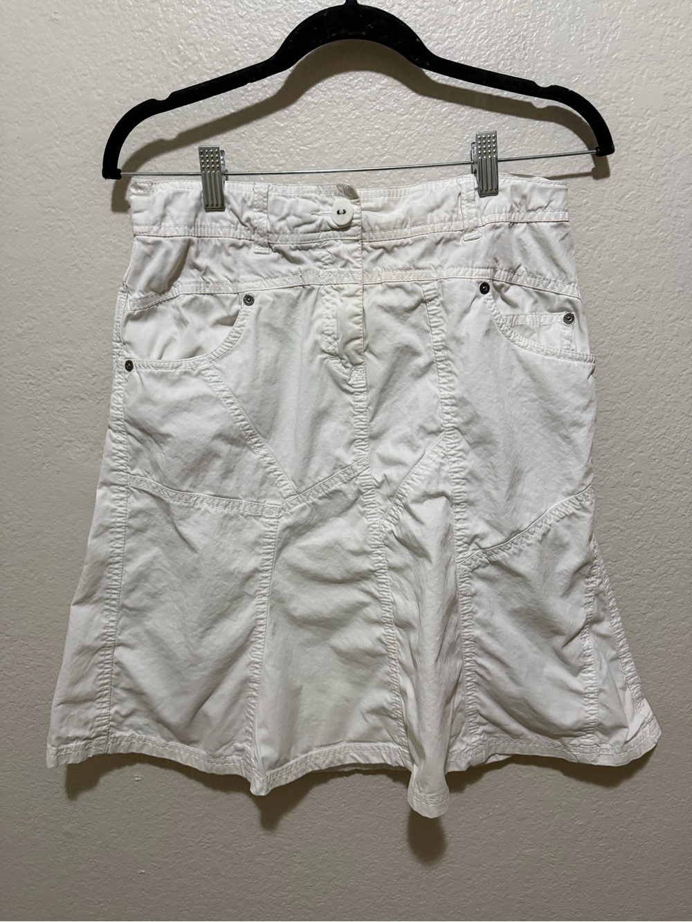 Esprit Y2K White Utility Cargo Skirt Size 6 Vintage 2000s